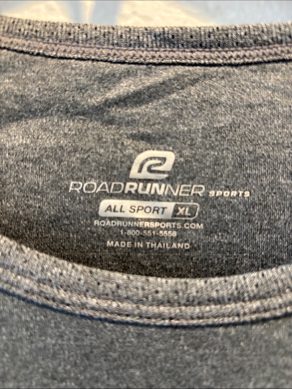 Roadrunner Sports All Sport Gray Short Sleeve Performance Tee XL - Picture 2 of 8